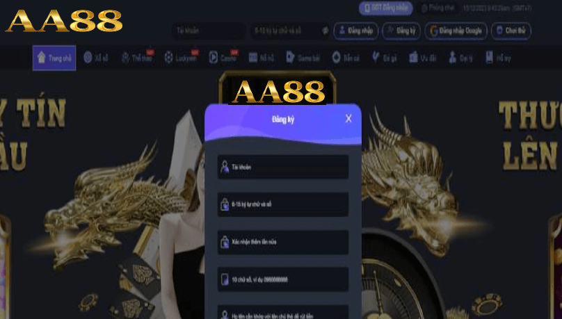 Quy trình đăng ký aa88